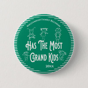 Macaron Rond 5 Cm Récompense de grands-parents de la Réunion la
