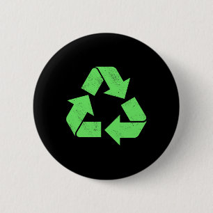 Macaron Rond 5 Cm Recyclage Vintage Logo écologiste Recyclage Ea