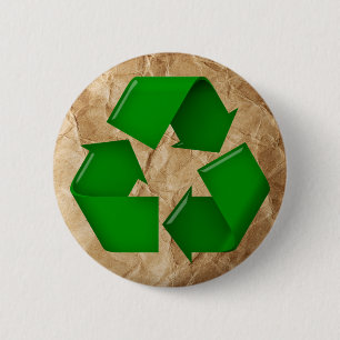 Macaron Rond 5 Cm Recycler - Papier grumplé