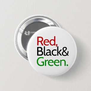 Macaron Rond 5 Cm Red, Black and Green-African American