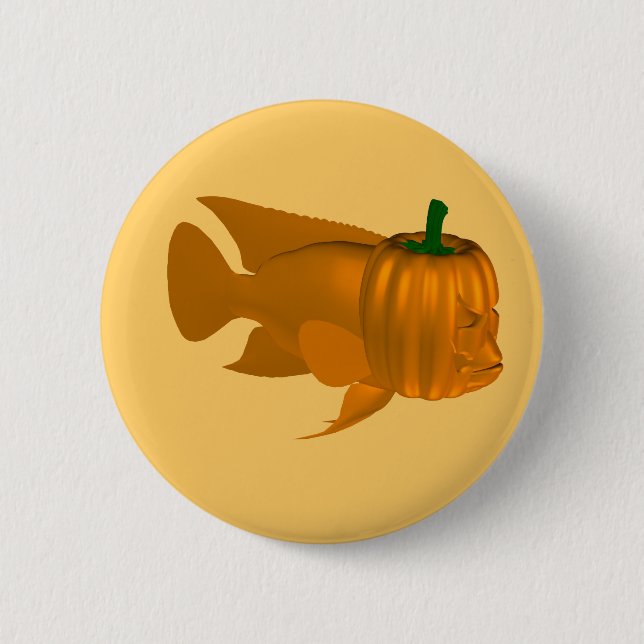 Macaron Rond 5 Cm Red Devil Cichlid (Devant)
