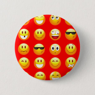 Macaron Rond 5 Cm red emojis