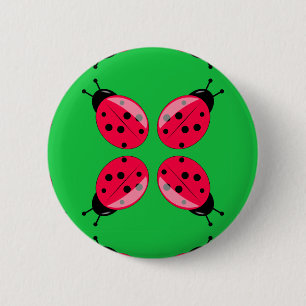 Macaron Rond 5 Cm Red Ladybugs