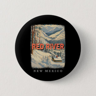 Macaron Rond 5 Cm Red River New Mexico Nm Skiing Extravaganza Sd778