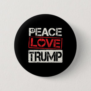Macaron Rond 5 Cm Réélection de Trump Paix Amour Trump