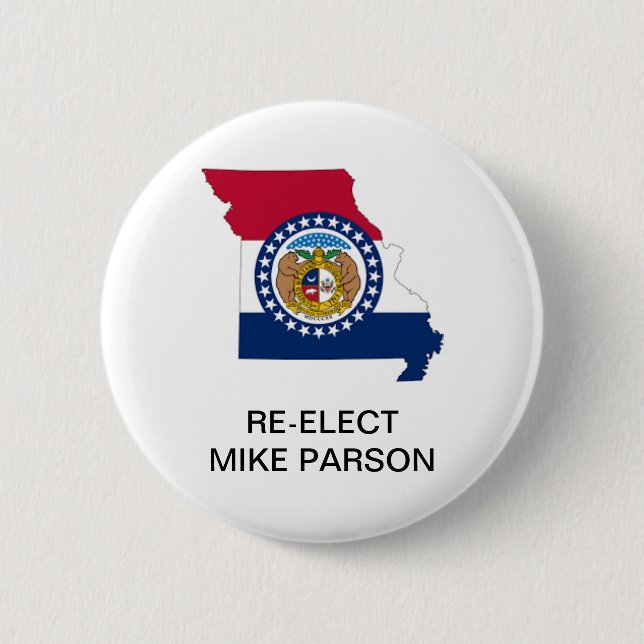 MACARON ROND 5 CM RÉÉLECTION DU GOUVERNEUR MISSOURI MIKE PARSON 2020 (Devant)