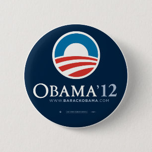 Macaron Rond 5 Cm Réélisez le Président Barack Obama 2012