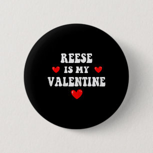Macaron Rond 5 Cm Reese est ma Saint-Valentin personnalisée personna
