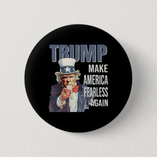Macaron Rond 5 Cm Refaire l'Amérique sans peur, pro Trump, Républica