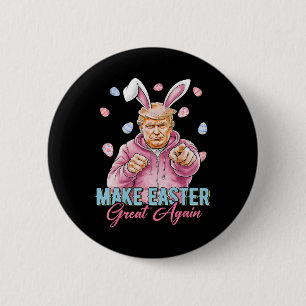 Macaron Rond 5 Cm Refaire Pâques Grande Encore Drôle de Lapin Trump