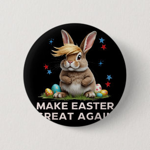 Macaron Rond 5 Cm Refaire Pâques Grande Encore Drôle de Lapin Trump