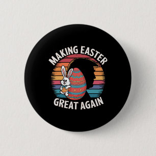 Macaron Rond 5 Cm Refaire Pâques Grande Encore Drôle de Lapin Trump