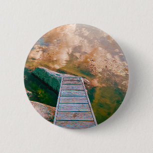Macaron Rond 5 Cm Reflets dans l'archipel suédois