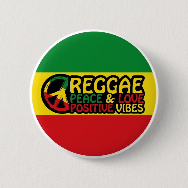 Macaron Rond 5 Cm Reggae Musique avec citations positives (Devant)
