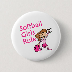 Macaron Rond 5 Cm règle de filles du base-ball