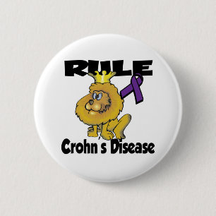 Macaron Rond 5 Cm Règle Maladie de Crohn (violet)