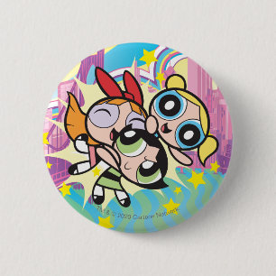Macaron Rond 5 Cm Règle Powerpuff Girls