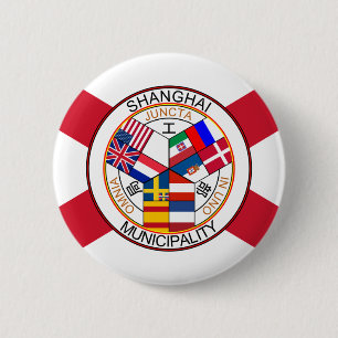 Macaron Rond 5 Cm Règlement international de Changhaï, Chine