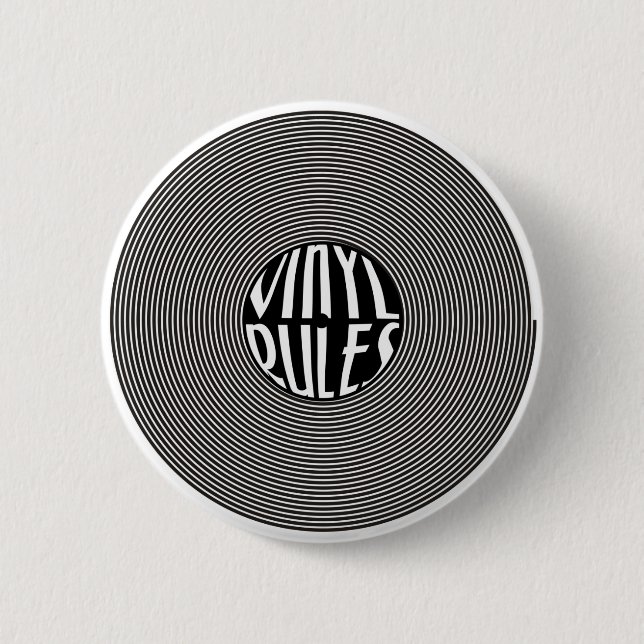 Macaron Rond 5 Cm Règles de vinyle (Devant)