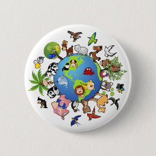 Macaron Rond 5 Cm Règne animal