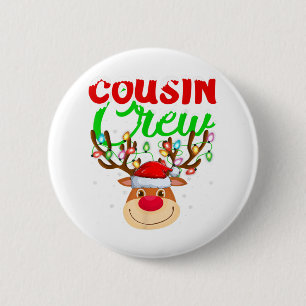 Macaron Rond 5 Cm Reindeer Xmas Lights Cousin Crew Reindeer Christa