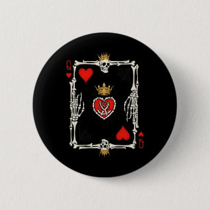 Macaron Rond 5 Cm Reine des cœurs de la Saint-Valentin Halloween Cos