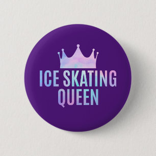 Macaron Rond 5 Cm Reine du patinage sur glace - Amateurs de patinage