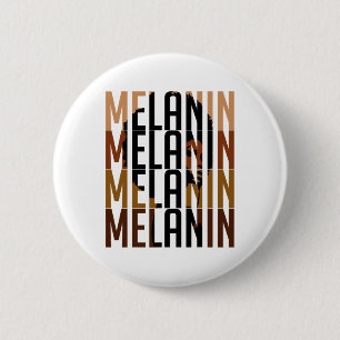 Macaron Rond 5 Cm Reine Noire Mélanine Femmes Afro Rétro Typographie