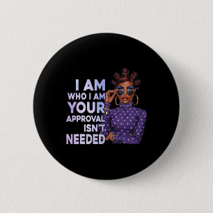 Macaron Rond 5 Cm Reine Sy noire Histoire Afro-Américaine Dame