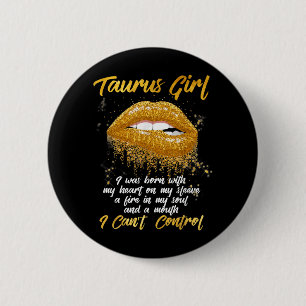 Macaron Rond 5 Cm Reine Taureau Noir Zodiaque Bisonrel Volant Femmes
