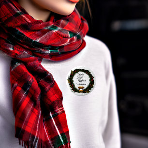 Macaron Rond 5 Cm Réjouissez-vous et croyez en la nativité