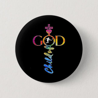 Macaron Rond 5 Cm Religious Jesus Soccer Child Of God Soccer _1 