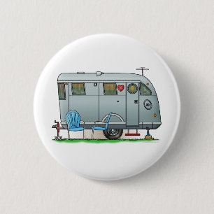 Macaron Rond 5 Cm Remorque de campeur spartiate rv