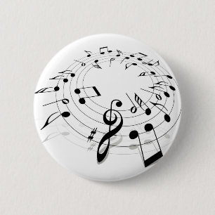 Macaron Rond 5 Cm Remous de musique