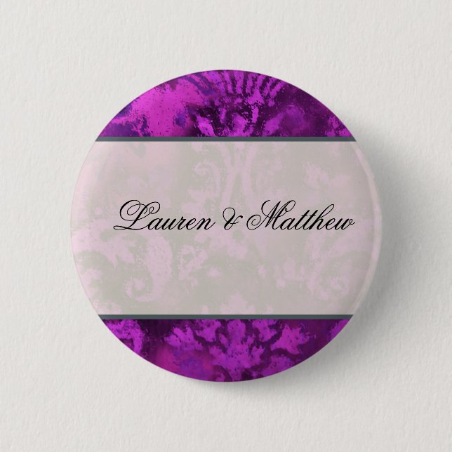Macaron Rond 5 Cm Remous pourpre (Devant)