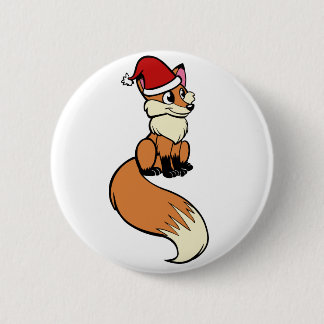 MACARON ROND 5 CM RENARD DE NOËL