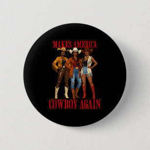 Macaron Rond 5 Cm Rend l'Amérique cow-boy à nouveau Cowgirl à mélani