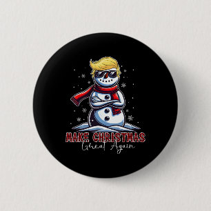 Macaron Rond 5 Cm Rendre à Noël sa grandeur Snowman Trump Holiday