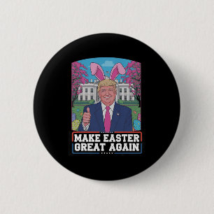 Macaron Rond 5 Cm Rendre la Pâques grande encore amusante Trump Bunn