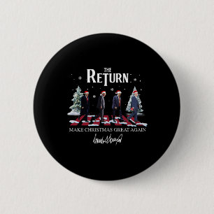 Macaron Rond 5 Cm Rendre Noël super à nouveau drôle Père Noël Trump