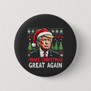 Macaron Rond 5 Cm Rendre Noël super à nouveau moche Noël Sweat Trump