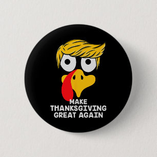 Macaron Rond 5 Cm Rendre Thanksgiving grand à nouveau Trump Turquie 