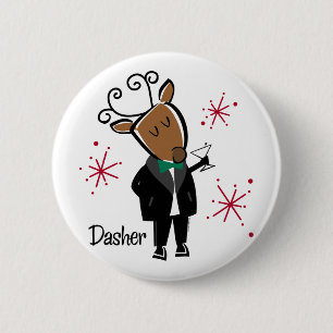 Macaron Rond 5 Cm Renne de Dasher
