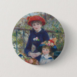 Macaron Rond 5 Cm Renoir Deux Sœurs Terrasse Impressionnisme Françai