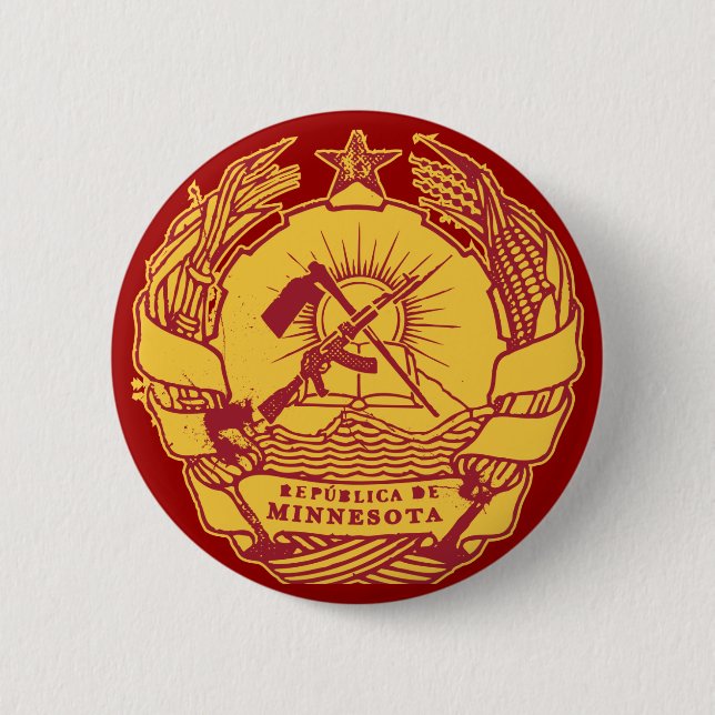 Macaron Rond 5 Cm Republica De Minnesota (Devant)