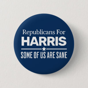 Macaron Rond 5 Cm Républicains pour Harris Fier Républicain pour le 