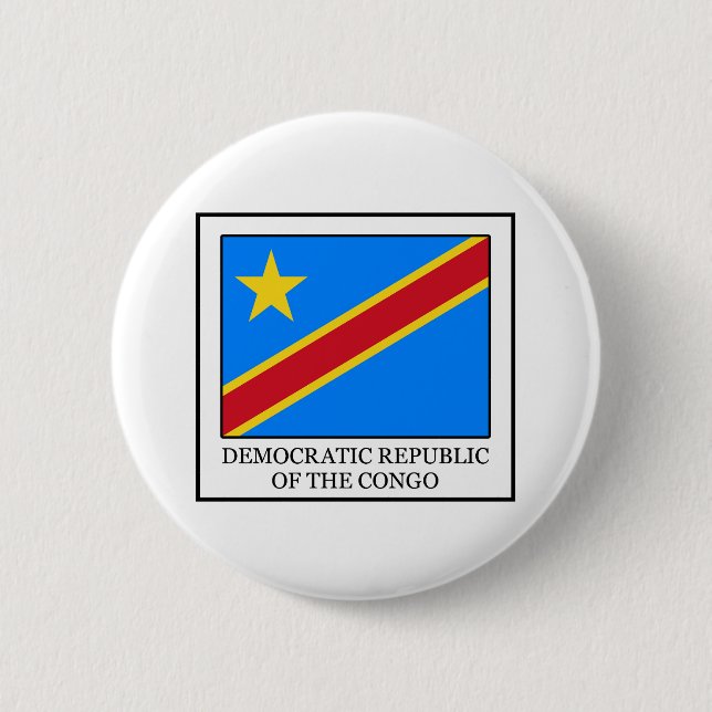 Macaron Rond 5 Cm République démocratique du Congo (Devant)