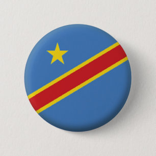 MACARON ROND 5 CM RÉPUBLIQUE DÉMOCRATIQUE DU CONGO RECTIFIER LE BADG