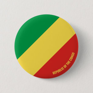 Macaron Rond 5 Cm République du Congo Drapeau mignon patriotique
