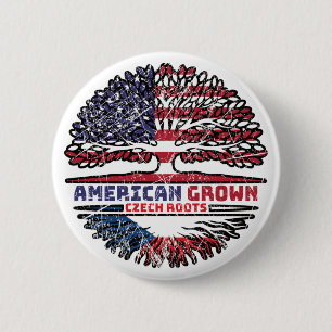 Macaron Rond 5 Cm République tchèque Tchèque États-Unis États-Unis